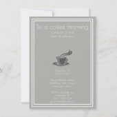 Invitation Matin de café moderne (Dos)