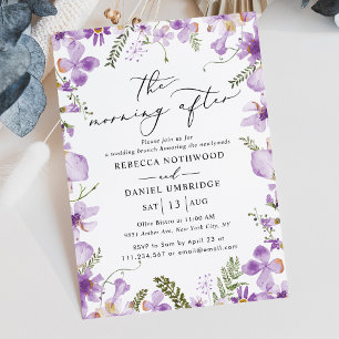 Invitation Matin Floral Moderne Après Brunch Mariage