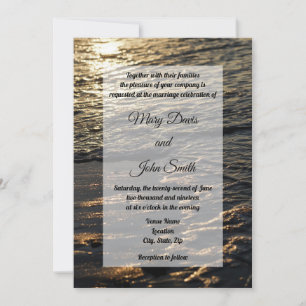 Invitation Matinée étincelante sur la plage