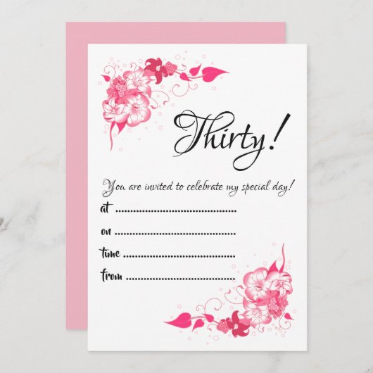 Invitation Matte 12,7 cm x 17,8 cm, enveloppes blanches stand (Devant / Derrière)