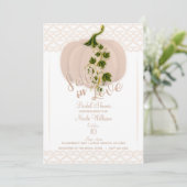 Invitation Matte rose Citrouille TOMBE AMOUR Coeurs Fête des  (Debout devant)