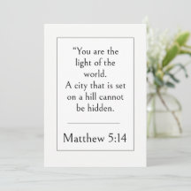 Matthieu 5:14 Verset Biblique, Écriture Encouragea