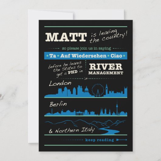 Invitation Matt's Graduation Party (Devant)