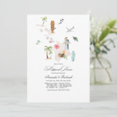 Invitation Maui - Hawaii Destination Déjeuner de Répétition d (Debout devant)