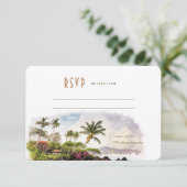 Invitation Maui Hawaii RSVP Wedding Insert Destination (Debout devant)