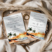 Invitation Maui Hawaii Tropical Beach Destination Mariage