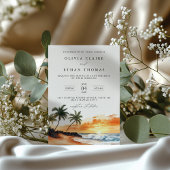 Invitation Maui Hawaii Tropical Beach Destination Mariage