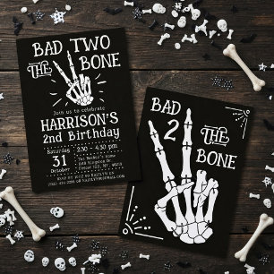 Invitation Mauvais jusqu'à l'os ! Anniversaire Halloween 2 an