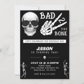 Invitation Mauvais jusqu'à l'os Squelette fête d'anniversaire (Devant)