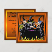 Invitation mauvaise de partie de Halloween de (Devant / Derrière)