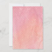 Invitation Mauve | Aquarelle rose pâle Bat mitzvah floral (Dos)