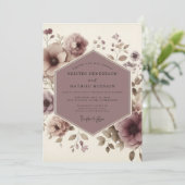 Invitation Mauve Bloom Woodland Wedding (Debout devant)