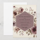 Invitation Mauve Bloom Woodland Wedding (Devant / Derrière)