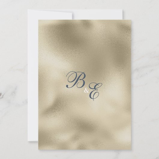 Invitation Mauve blue gold glitter drips Save the Date (Dos)