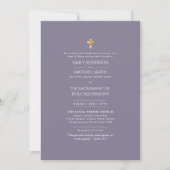 Invitation Mauve catholique Mariage de messe nuptiale (Devant)