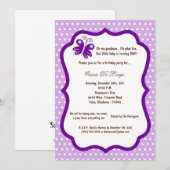 invitation mauve-clair de fête d'anniversaire du (Devant / Derrière)