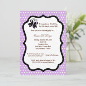 invitation mauve-clair de fête d'anniversaire du (Debout devant)