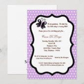 invitation mauve-clair de fête d'anniversaire du (Devant / Derrière)