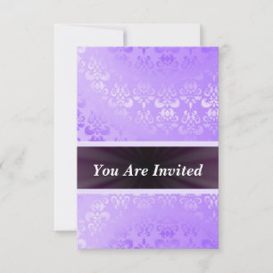 Invitation Mauve damask n'importe quelle occasion