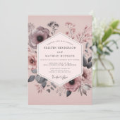Invitation Mauve Duskbloom Wedding (Debout devant)