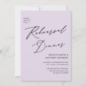 Invitation Mauve Élégante Répétition Script Dîner Minimal QR (Devant)