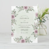 Invitation Mauve Graceful Forest Wedding (Debout devant)