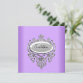Invitation Mauve Lilas Toute Occasion (Debout devant)