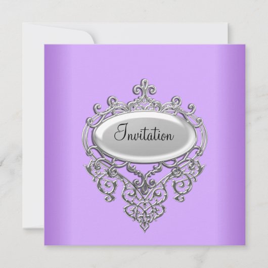 Invitation Mauve Lilas Toute Occasion (Devant)
