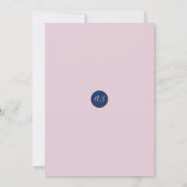 Invitation Mauve & Navy | Simple Mariage Minimaliste (Dos)