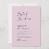 Invitation Mauve & Navy | Simple Réception de Mariage Minimal (Devant)