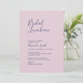 Invitation Mauve & Navy | Simple Réception de Mariage Minimal (Debout devant)