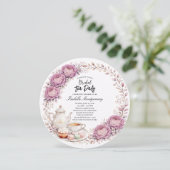 Invitation Mauve Palette Tea Party Bridal Shower (Debout devant)