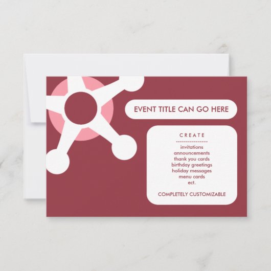 Invitation mauve retro jax (Devant)