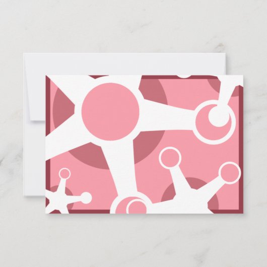 Invitation mauve retro jax (Dos)