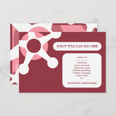 Invitation mauve retro jax (Devant / Derrière)