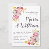 Invitation Mauve Rose (Devant)