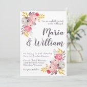 Invitation Mauve Rose (Debout devant)