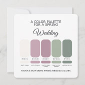 Invitation Mauve Sage Green Spring Wedding Palette 2026 Card (Dos)
