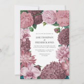 Invitation Mauve Smoke, Dusty Peony & Rosewater Clay Wedding (Devant)