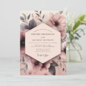 Invitation Mauve Umbral Bloom Wedding (Debout devant)