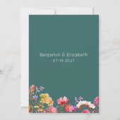 Invitation Mauve vert orange rose jaune d'été RSVP (Dos)