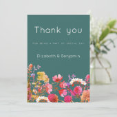 Invitation Mauve vert orange rose jaune Merci d'été (Debout devant)