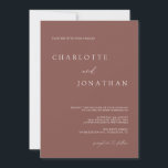 Invitation Mauve violet foncé Romantique Bohème Rustique Mari<br><div class="desc">Violet foncé Mauve romantique Bohème Rustique Faire-part de mariage</div>