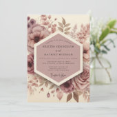 Invitation Mauve Woodland Bloom Wedding (Debout devant)