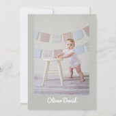 Invitation MAVERICK Pastel Race Car Fast Un 1er Anniversaire (Dos)