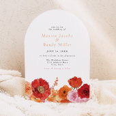 Invitation MAX Bold Fuchsia & Cobalt Floral Arched Mariage