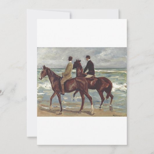 Invitation Max Liebermann : Deux Cavaliers sur la Plage Art (Devant)