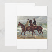 Invitation Max Liebermann: Two Riders on the Beach Art (Devant / Derrière)