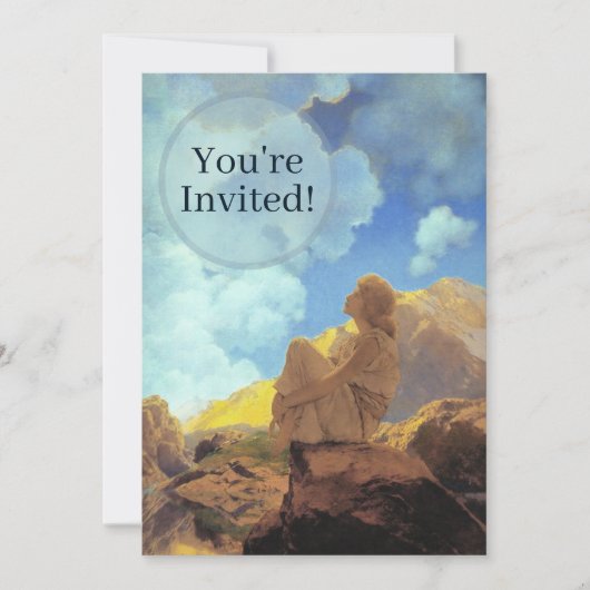 Invitation Maxfield Parrish Matin 1922 Nuage Bleu Beaux-Arts (Devant)
