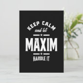 Invitation Maxim Nom Personnalisé Anniversaire (Debout devant)